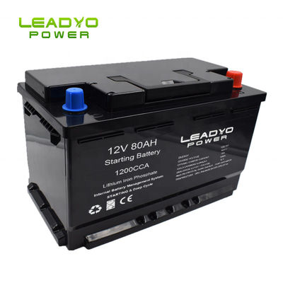 kaufen Star-Stop Marine Lithium-Ionen-Batterie 12 V 80 Ah CCA1200A Cracking & Deep Cycle Lifepo4-Batterien für Boote on-line-Fertigung