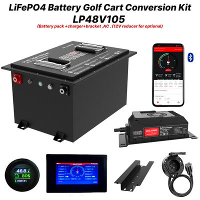 kaufen 48V 105Ah 51.2V2 250Amp LiFePO4 Golfkarren Batterie Umwandlung Kit, 5 Jahre Garantie on-line-Fertigung
