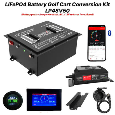 kaufen 48V 50Ah 51.2V2 150Amp LiFePO4 Golfkarren Batterie Umwandlung Kit, 5 Jahre Garantie on-line-Fertigung