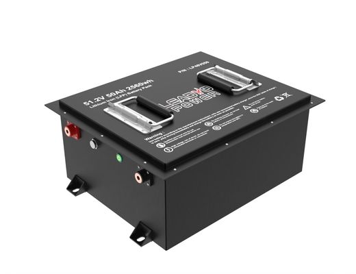 51.2V 50Ah Golfkarren LiFePO4 Batterie 100A BMS 2560Wh Energie mit Bluetooth / LCD