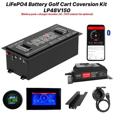 Guter Preis 48V 150Ah 51.2V LiFePO4 Lithium Golfkarren Batterie Umwandlung Kit 250Amp Dauerleistung, 520A/20S Online